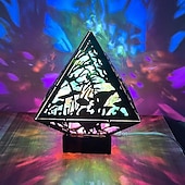 abordables Cadeau de fête des mères pour les femmes-grand lampadaire étoile polairelampadaire décoratif bohèmeled coloré lampe creuse de projection 3dlampe rétro diamantconvient à la maisonfêtenoël