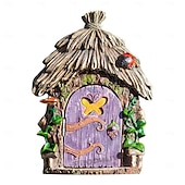 baratos Evento e suprimentos de festa-encantador portão de jardim de fadas, decoração caprichosa de árvore de madeira para porta, pátio e jardim - delicioso artesanato de ornamento de madeira para decoração de casa de conto de fadas