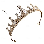 abordables Accessoires de coiffure-Couronne pour enfants, couvre-chef pour filles, bandeau en cristal, accessoires de mariage, spectacle d&#039;anniversaire pour enfants