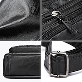 ieftine Genți Poștaș-geantă de damă din piele artificială matlasată cu buzunare multiple cu fermoar – geantă de mână casual și versatilă pentru utilizarea de zi cu zi