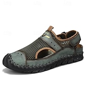 preiswerte Outdoor-Sandalen-Braune Mesh-Sandalen für Herren – atmungsaktive und stylische Sommerschuhe für Strand, Urlaub &amp; Outdoor-Aktivitäten