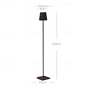 cheap Table Lamps-Aluminum Dimming Floor Lamp Rechargeable Standing Lamp Indoor Bedroom Living Room Atmosphere Desk Lamp Type-C