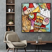 economico Quadri famosi-dipinto a olio fatto a mano su tela decorazione della parete di arte famoso picasso figura astratta per la decorazione domestica pittura senza cornice arrotolata non stirata