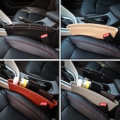 baratos Organizadores para automóveis-Organizador de espaço para assento de carro, caixa de armazenamento de couro pu à prova d'água para carro, bolso lateral de couro de ajuste universal para carteira móvel, moedas e acessórios de