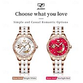 cheap Mechanical Watches-Automatic Mechanical Watch For Ladies Skeleton Luminous Waterproof Stainless Steel Luxury Elegant Mother's Day Gift for Women's Watches