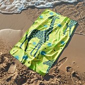 cheap Beach Towel Sets-Beach Towel Bath Towel Large 80cm x 160cm 3D Print Sea Pattern Towel Bath Towel Beach Sheet Blanket Classic 100% Micro Fiber Comfy Blankets