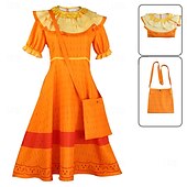 cheap Girls' Costumes-Isabela Madrigal Luisa Madrigal Dolores Madrigal Cosplay Costume Outfits Kings Day Cute Cosplay for Men's Women's Adults' Carnival Masquerade Event / Party Masquerade