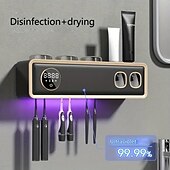 お買い得  パーソナルケア・エレクトロニクス-歯ブラシ消毒剤 - 歯ブラシ消毒剤とホルダー - 歯ブラシスロット 6 個 &amp; タイミング機能 - コードレス壁掛け歯ブラシ滅菌器浴室用歯ブラシクリーナー