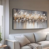 billiga Blom- och växtmålningar-handgjord oljemålning canvas väggkonst dekoration abstrakt f sänker horisontell säng dekoration målning för sovrum för heminredning rullad ramlös osträckt målning