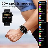 お買い得  スマートウォッチ-F57 スマートウォッチ ブルートゥース通話 1.91インチスクリーン 24時間 血糖値 心拍数モニタリング 温度 血圧 酸素