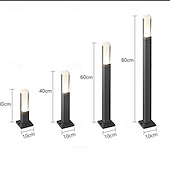 levne Světlo na cestě-venkovní světlo na sloupky venkovní led světla na cestu 30/40/60/80 cm hliníkové antracitové základní světlo, moderní designová zahradní lampa, ip65 odolná vůči povětrnostním vlivům, zahradní stojací