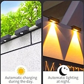 preiswerte Außenwandleuchten-LED Außenwandleuchte Solarlampen 4/8 Stück wasserdichte , IP65, wasserdicht, Gartenlicht,  Solar-Wandleuchte mit hoher Helligkeit, dekorative Wandleuchte für den Innenhof, Gartenzaun