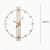 abordables Detalles para la pared-Reloj Reloj de Pared Redondo Reloj de Pared Decorativo de Cuarzo sin tictac Reloj para Sala de Estar Cocina Oficina en casa 60 cm