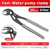 cheap Home Improvement-Water Pump Pliers Quick-Release Plumbing Pliers Pipe Wrench Adjustable Water Pipe Clamp Pliers Household Hand Tools Multi-functional Kitchen Sink Spanner Wrench That Defend Bath