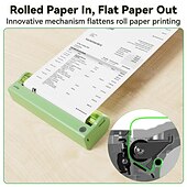cheap Scanners &amp; Printers-A4 ink-free Small Work Paper Office Portable Mini High Cleaning Brush Question Printer