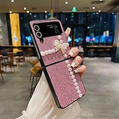 cheap Samsung Cases-Phone Case For Samsung Galaxy Z Flip 7 Z Flip 6 Z Flip 5 Z Flip 4 Z Flip 3 for Women Girl Bling Glitter Shiny Shockproof Bow tie TPU