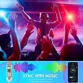 economico Striscie luci USB-luci di stringa di fata intelligenti app luci di stringa di fata a led controllate con telecomando, luci scintillanti a led rgb sincronizzate con musica luci per feste di natale per natale matrimonio