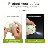 economico Sistemi antieffrazione-1pc allarme di sicurezza personale per le donne 130db portachiavi di autodifesa con luce stroboscopica a led dispositivi di sicurezza di sicurezza di emergenza personale allarmi portachiavi per