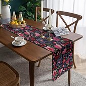 baratos Toalhas de Aparador-Inspirado em william morris arte estilo impressão corredor de mesa estilo country, decoração de mesa de jantar de cozinha, corredores de mesa de decoração de impressão para interior ao ar livre casa
