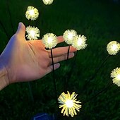 tanie Oświetlenie krajobrazowe-2 szt. Słoneczna huśtawka ogrodowa zasilana energią słoneczną światło mniszka lekarskiego 6/8 diod led na zewnątrz ip65 wodoodporne oświetlenie patio ścieżka krajobraz chodnik na zewnątrz lampa dekoracyjna