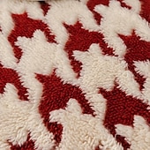 preiswerte Sofadecke-Überwurfdecken für Couch und Bett, weiche, gemütliche Sofadecke mit Hahnentritt-Jacquard, dekorative Decken und Überwürfe, rote warme Samtdecke für Hochzeiten