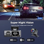 abordables DVR de coche-1080p Nuevo diseño / Full HD / con cámara trasera DVR del coche 170 Grados Gran angular IPS Dash Cam con WIFI / Visión nocturna / Detección de Movimiento No Registrador de coche