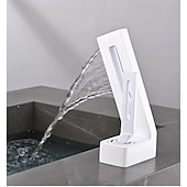 cheap Bathroom Sink Faucets-Bathroom Sink Faucet - Waterfall Electroplated Centerset Single Handle One HoleBath Taps