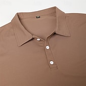 preiswerte Klassisches Poloshirt für Herren-Herren Golfhemd Strickpolo Strasse Casual Polo-Kragen Klassisch Langarm Modisch Brautkleider schlicht Feste Farbe Glatt Knopf vorne Einfach Frühling &amp; Herbst Regular Fit Schwarz Weiß Hellgrün Rosa