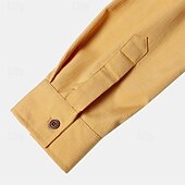 economico Casual da lavoro-Per uomo Camicia Camicia di lino Camicia bianca di cotone Camicia Estiva Camicia da Spiaggia Camicia in cotone e lino Semplice Vacanza Camicia hawaiana Bianco Giallo Verde militare Manica Lunga