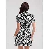 economico Abiti da golf-Per donna Abito da tennis vestito da golf Nero Manica corta Vestiti Abbigliamento da golf da donna Abbigliamento Abiti Abbigliamento