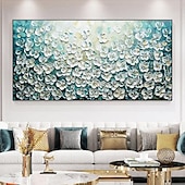 abordables Peintures fleurs/botaniques-peinture à l&#039;huile de fleur épanouie art de paysage fait à la main minimaliste fleur de cerisier blanc toile peinture à l&#039;huile peint à la main 3d texture crémeuse peinture à l&#039;huile art mural