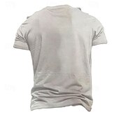 billige 3D T-skjorter-Herre Grafisk Speilbilde T skjorte Kortermet T skjorte 3D-utskrift Crew-hals Skjorte Retro / vintage Fritid Gate stil Sport &amp; Utendørs Ferie Ut på byen Beige Grå Vår sommer Klær S M L XL 2XL 3XL