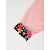  Herren Hemd Leinenhemd Sommerhemd Strandbekleidung Knopfhemd Blumen Urlaub Kreuzfahrt Schwarz Weiß Rosa Blau Langarm Revers Frühling & Herbst Bekleidung Spleißen