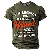 お買い得  メンズおもしろTシャツ-男性の面白い退職Tシャツ - 『伝説は正式に引退しました、コンサルティング料』グラフィックTシャツ