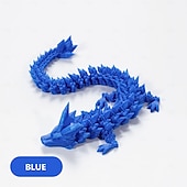 voordelige Beelden-3D-geprinte kristallen draak edelsteen draak 3D gelede draak speelgoed draaibaar en draak Chinees flexibel realistisch ornament