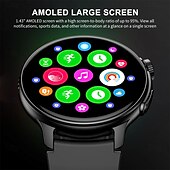 Χαμηλού Κόστους Smartwatch-s58 έξυπνο ρολόι καρδιακού ρυθμού κλήση bluetooth amoled οθόνη βήμα μέτρησης έξυπνο μπρασελέ αθλητικό ρολόι