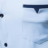 economico camicia da uomo con bottoni-Per uomo Camicia Camicia Estiva Camicia casual Camicia da Spiaggia Camicia con Bottoni Vino Blu Kaki Manica Lunga Blocco di colori Colletto alla coreana Vacanza Ferie Bottonato Abbigliamento