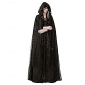 levne Pláště a pláštěnky-Středověké Renesanční plášť s kapucí Dáma Viking Ranger Dámské Keltské Viking Fantazie předvečer Všech svatých Karneval Plesová maškaráda Výkon Párty LARP Dospělé Přehoz