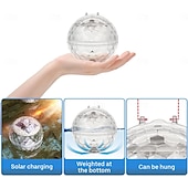 cheap Underwater Lights-Solar Floating Pool Lights, Submersible LED Lights with RGB Color Changing, LED Waterproof Pool Lights for Outdoor Lighting Garden Backyard Lawn Path Wedding Party Pool Decoration 1/2Pcs