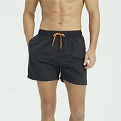 お買い得  メンズアクティブショーツ-男性用 スウェットショーツ ショーツ スポーツ 日常 速乾性 快適 ポケット ドローストリング 弾性ウエスト 平織り ショート 体操服 カジュアル アクティブウェア ブラック ホワイト マイクロエラスティック