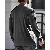 preiswerte Klassisches Poloshirt für Herren-Herren Poloshirt aus Baumwolle Golfhemd Arbeit Casual Kargen Langarm Basic Modern Glatt Taste Tasche Frühling &amp; Herbst Regular Fit Dunkelrot Wein Aprikose Dunkelgrau Wasserblau Schwarz Poloshirt aus