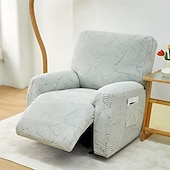 billiga Vilstol och länstol-jacquard fåtölj överdrag överdrag lazyboy överdrag soffstolsöverdrag 4-delade set, halkfri vilstol med förvaringsfickor möbelskydd för vardagsrum