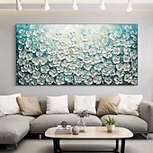 abordables Peintures fleurs/botaniques-peinture à l&#039;huile de fleur épanouie art de paysage fait à la main minimaliste fleur de cerisier blanc toile peinture à l&#039;huile peint à la main 3d texture crémeuse peinture à l&#039;huile art mural