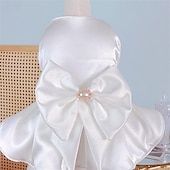 preiswerte Kleider-Hund Katze Hochzeitskleid Mode Party Winter Atmungsaktiv Weich Waschbar Bequem Outdoor Hochzeitsfeier Alltagstauglich Hundebekleidung for Bichon Frise Zwergspitz Baby Haustier Papillon Klein