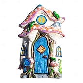 baratos Evento e suprimentos de festa-encantador portão de jardim de fadas, decoração caprichosa de árvore de madeira para porta, pátio e jardim - delicioso artesanato de ornamento de madeira para decoração de casa de conto de fadas