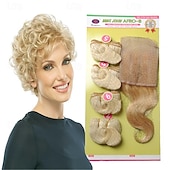 halpa Aidot ja kiharat hiustenpidennykset-kudehiukset kudos afro-b 13*4 etupitsi hiukset neitsyt hiukset 4 nippua/pakkaus body wave blondi musta ruskea pidennykset
