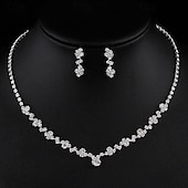 Bridal Jewelry Sets 1 set Rhinestone Alloy Earrings Necklace Women's Vintage Artistic Jewelry Set For Valentine's Day Special Occasion Casual4