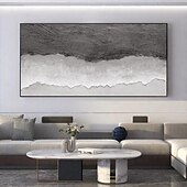 preiswerte Landschaftsgemälde-handgemaltes abstraktes, minimalistisches Strand-Acrylgemälde auf Leinwand, handgefertigt, große Wandkunst, Textur, Ozeanwellengemälde, individuelles Wabi-Sabi-Gemälde, Wanddekoration