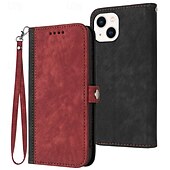 Недорогие Чехлы для iPhone-Чехол для iPhone 16 iPhone 15 Pro Max iPhone 14 13 12 11 Pro Max Mini SE X XR XS Max 8 7 Plus кошелек магнитный с ремешком для запястья подставка ретро TPU PU кожа
