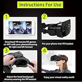 economico Elettronica per il benessere personale-Cuffie 3D VR Occhiali per realtà virtuale intelligenti Casco VR per iPhone/Smartphone Android Lenti del telefono con controller Binocolo